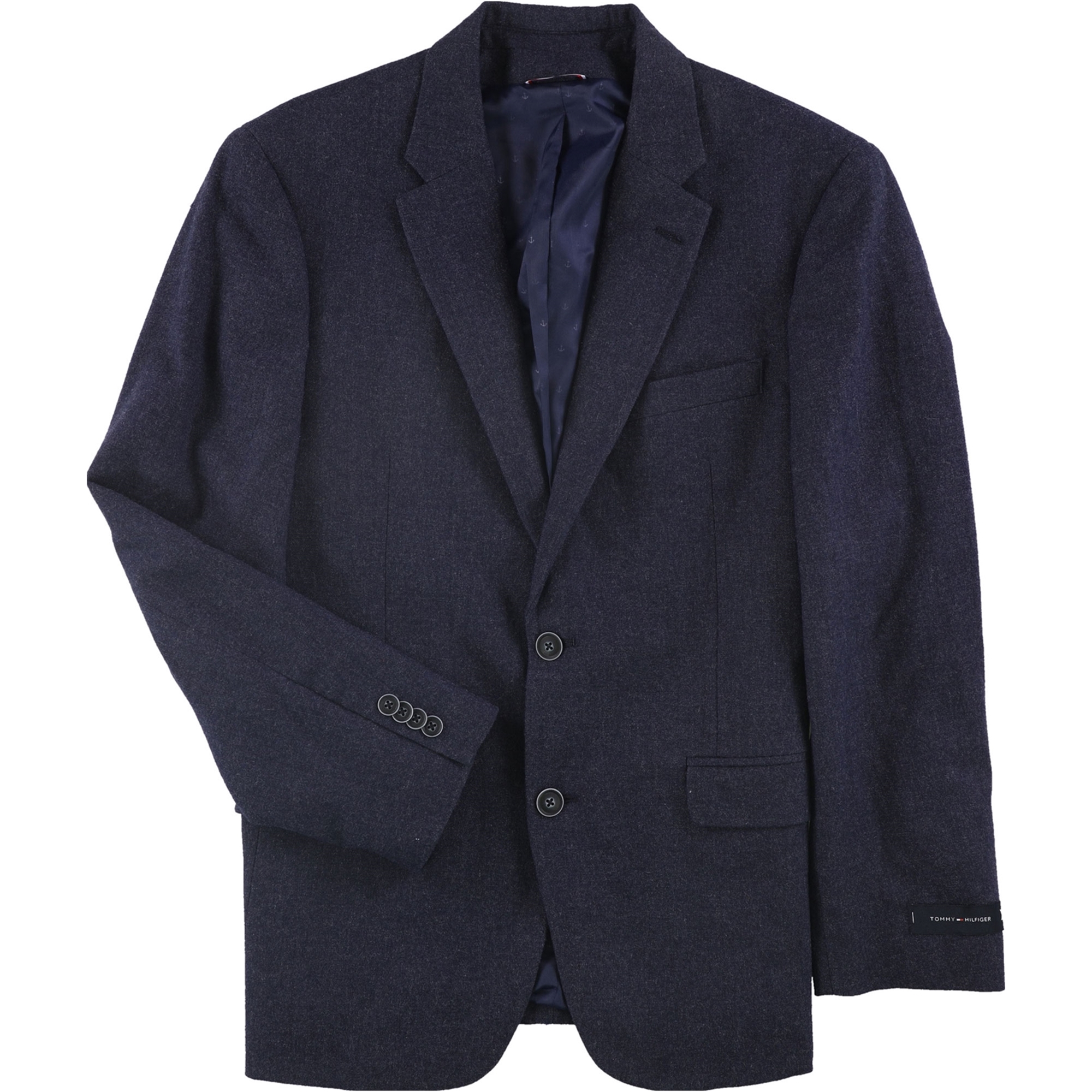 Tommy Hilfiger Mens Two-Button Sport Coat, Blue, 38 Short